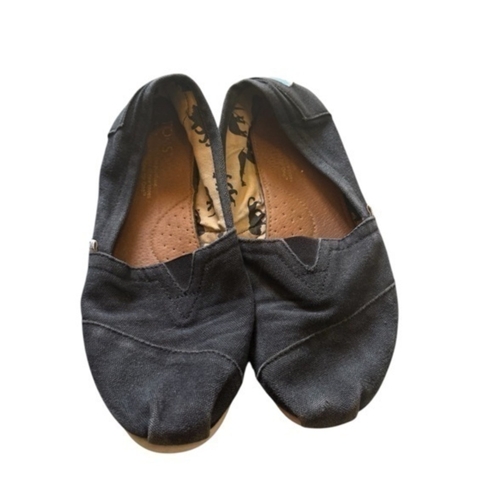 Classic Black Tom’s Canvas Slip-On Shoes
